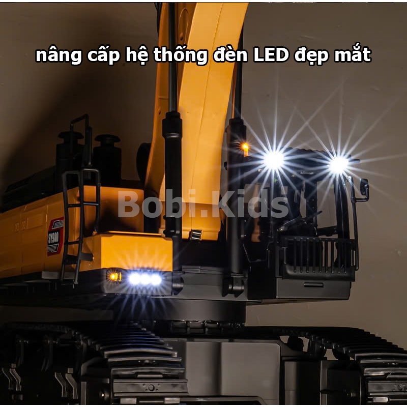 Đồ chơi máy xúc điều khiển từ xa Huina sanny SY980 28 kênh cỡ lớn cao cấp kèm pin sạc giá rẻ, đồ chơi điều khiển từ xa