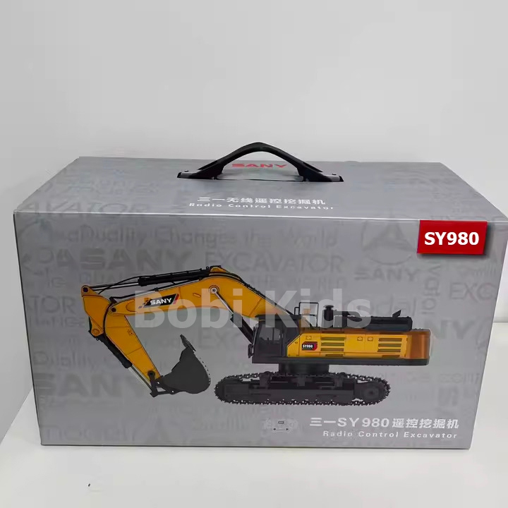 Đồ chơi máy xúc điều khiển từ xa Huina sanny SY980 28 kênh cỡ lớn cao cấp kèm pin sạc giá rẻ, đồ chơi điều khiển từ xa