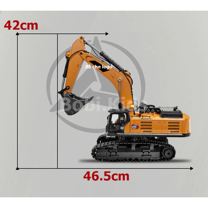 Đồ chơi máy xúc điều khiển từ xa Huina sanny SY980 28 kênh cỡ lớn cao cấp kèm pin sạc giá rẻ, đồ chơi điều khiển từ xa