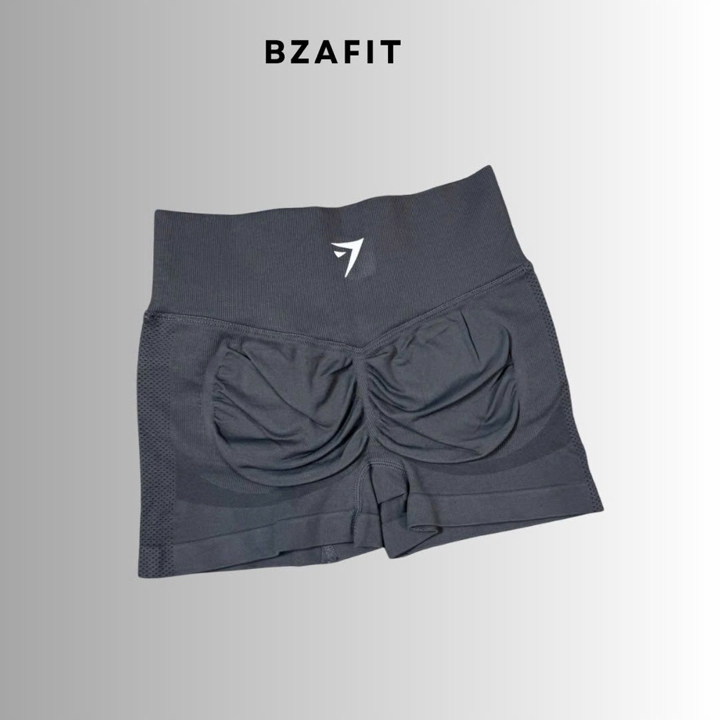 Quần đùi tập gym,yoa cạp cao ống ngắn,chất dệt kim 10% elast cao cấp GB137