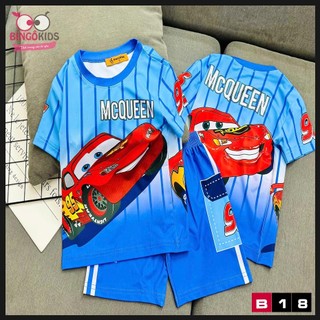 Đồ bộ bé đùi trai ngắn tay thun lạnh 3D họa tiết thời trang sành điệu cho bé từ 10 đến 45kg