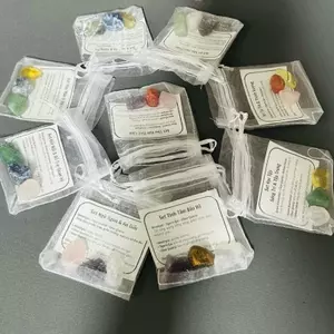 Túi Đá Thạch Anh Năng Lượng Học Tập Ngủ Ngon Bình An Tình Cảm Giao Tiếp Aventurine Yellow Lapis Lazuli Túi Treo Trang Tr