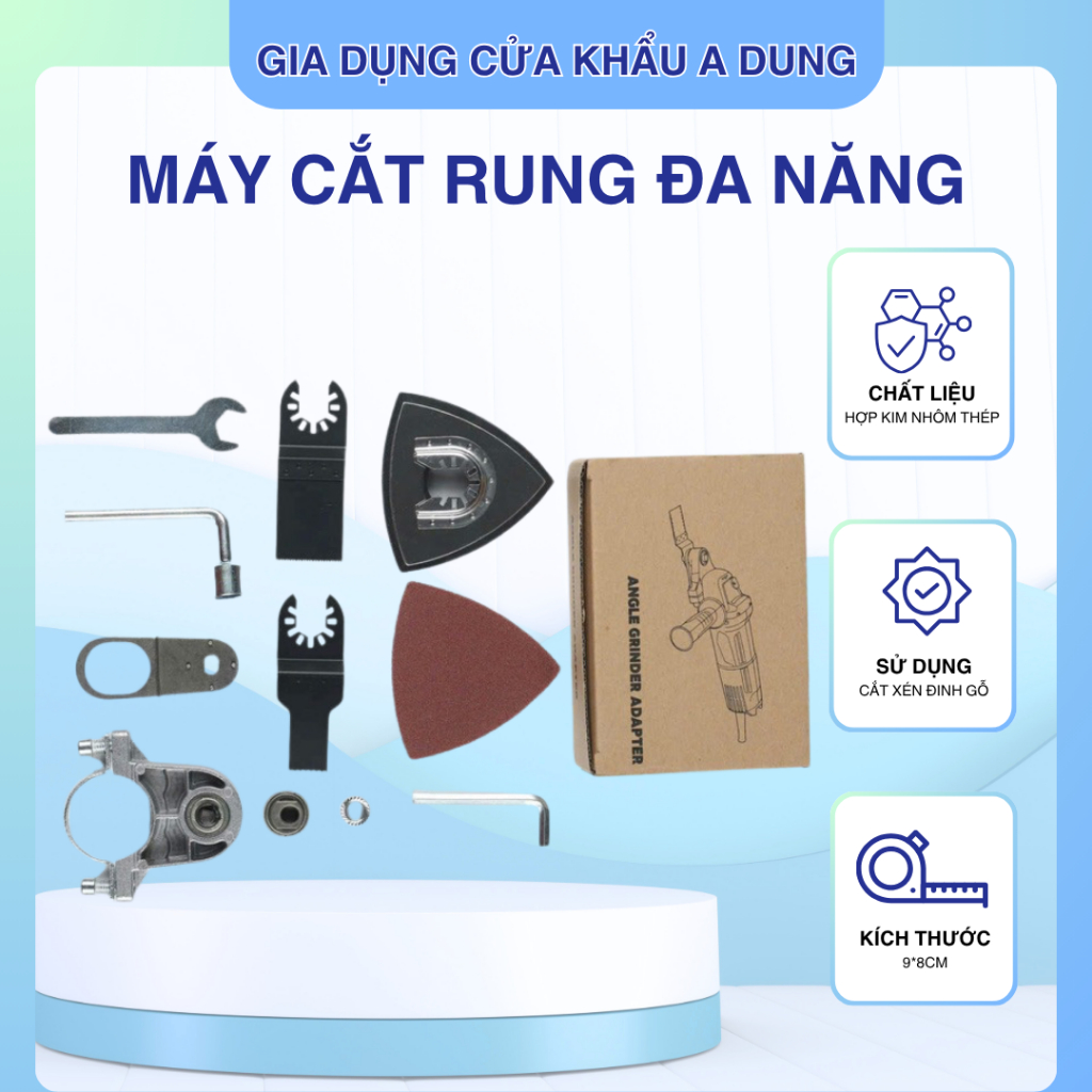 Máy cắt rung - Bộ chuyển đổi máy cắt thành máy cắt rung tặng kèm lưỡi cưa và đầu chà nhám