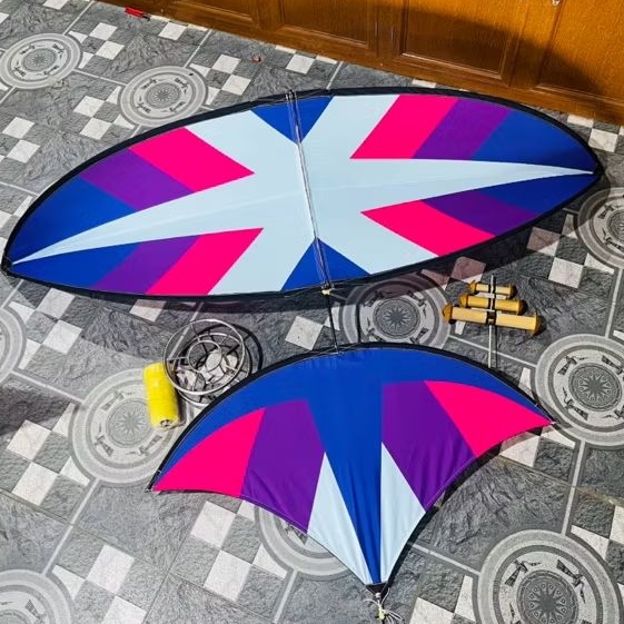 💥Combo 4 món diều 2m đuôi cá.( diều, dây, guồng, sáo đơn)💥