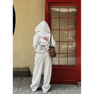 Set Nỉ Hellokitty Hai Mặt