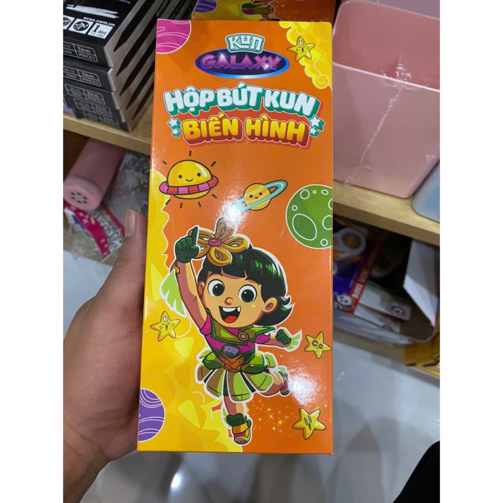 Hộp đựng bút kun biến hình đa năng có bảng tự xóa kèm bút vẽ,