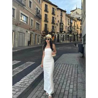 𝗢𝗺 - |LY LINEN| Đầm Linen cụp ngực dáng dài