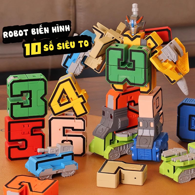 Đồ Chơi Lắp Ráp Số Biến Hình Robot - Nhựa ABS Cao Cấp, Phát Triển Tư Duy, Sáng Tạo Cho Bé