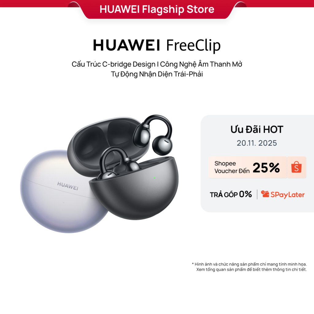 Tai nghe HUAWEI FreeClip | C-bridge Design | Công Nghệ Âm Thanh Mở