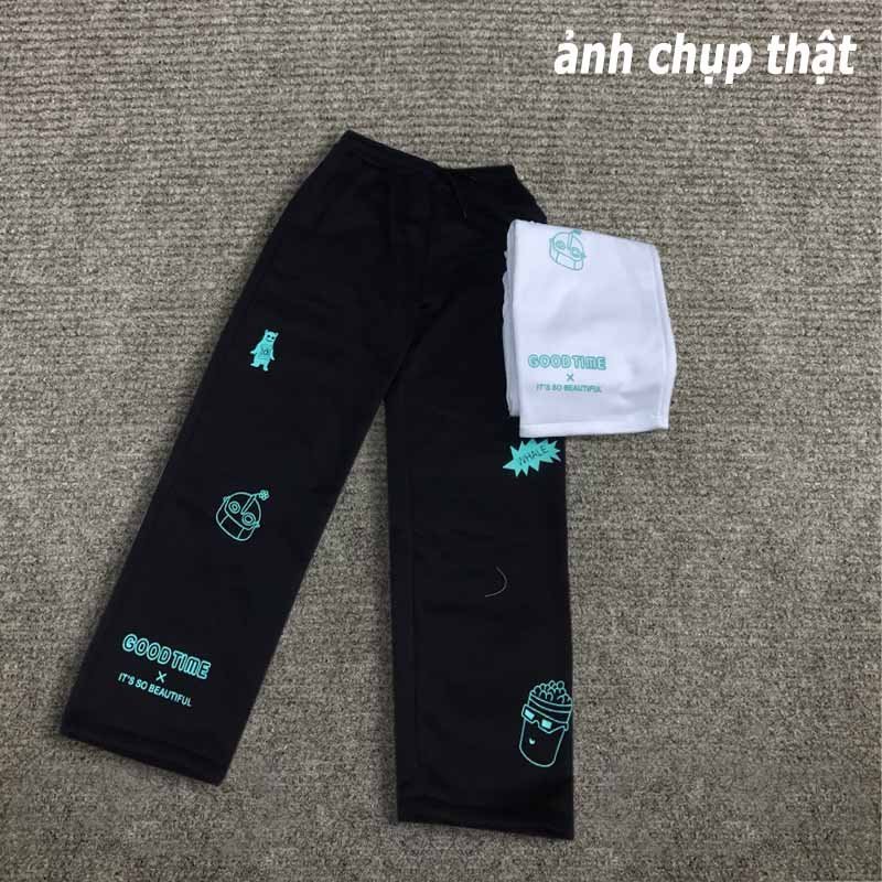 QUẦN NỈ NỮ NAM ỐNG RỘNG WHALE VẢI NỈ ÉP Mịn Loại 1 Dày Dặn Form Dài Rộng Thể Thao Cá Tính K1