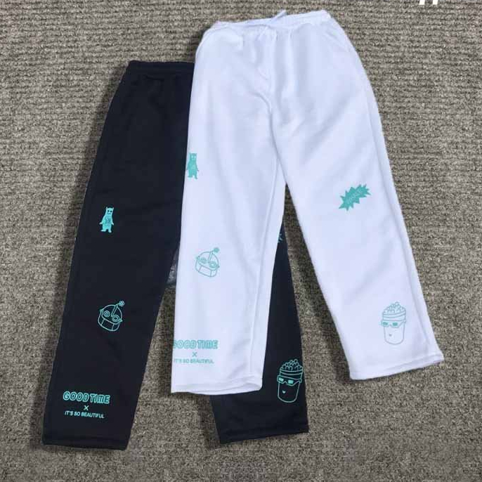 QUẦN NỈ NỮ NAM ỐNG RỘNG WHALE VẢI NỈ ÉP Mịn Loại 1 Dày Dặn Form Dài Rộng Thể Thao Cá Tính K1