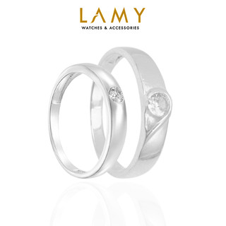Nhẫn Cặp đôi LAMY Engagement Ring Silver 8238 & 8244 - Nhẫn bạc ta cao cấp