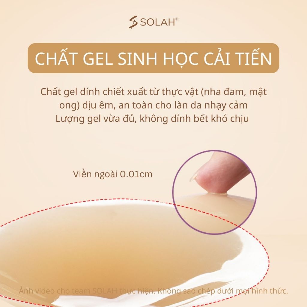 Áo Bra Dán Ngực Silicon Chống Tuột SOLAH Mặc Bikini Áo Croptop Xẻ Vai Hở Lưng Đi Biển BR11