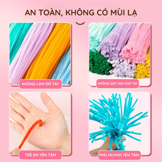 Kẽm Nhung Làm Đồ Trang Trí – Sỉ 100 Dây Kẽm Nhung Dài 30cm Phụ Kiện Trang Trí Handmade