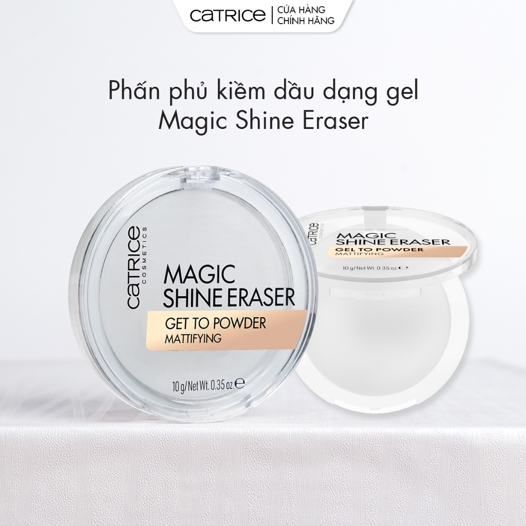 Phấn phủ dạng gel kiềm dầu làm mờ lỗ chân lông Catrice Magic Shine Eraser Gel To Powder 10g