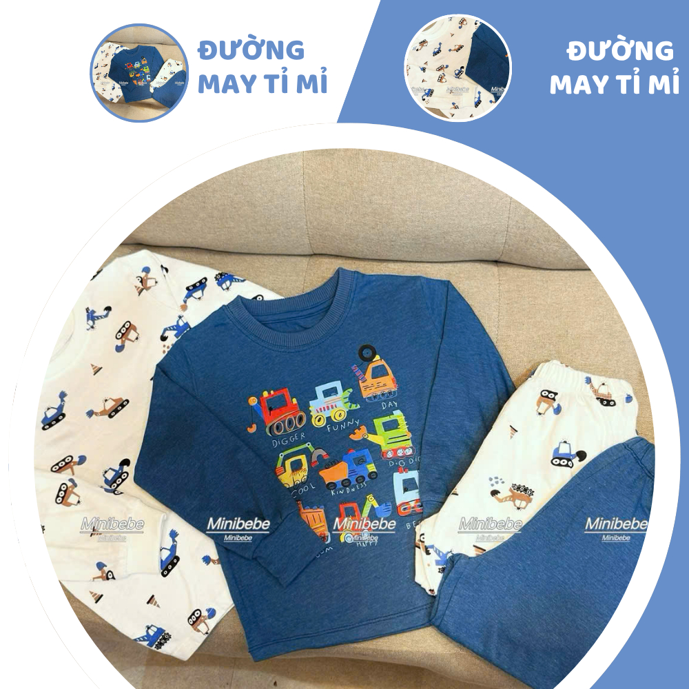 [À ƠI SHOP] Q73- set 2 bộ dài đủ mẫu ô tô xanh trắng- a100.297