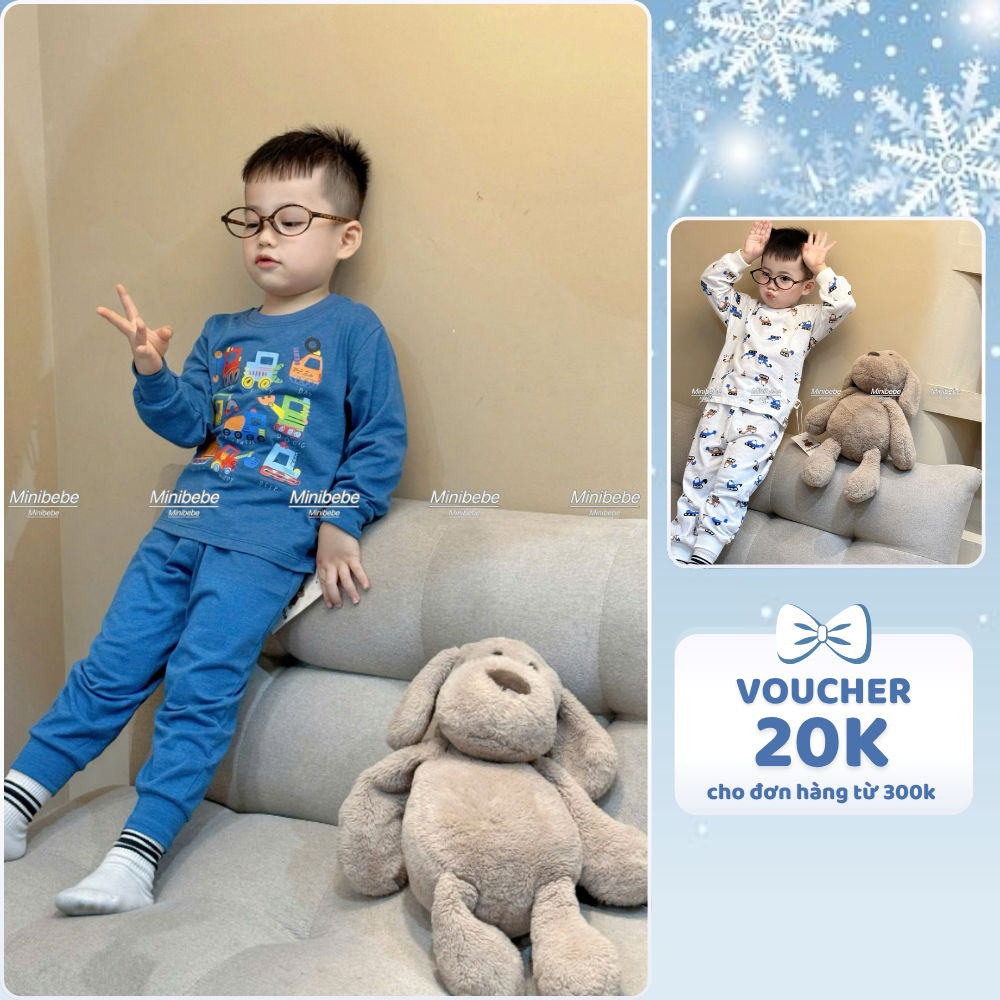 [À ƠI SHOP] Q73- set 2 bộ dài đủ mẫu ô tô xanh trắng- a100.297