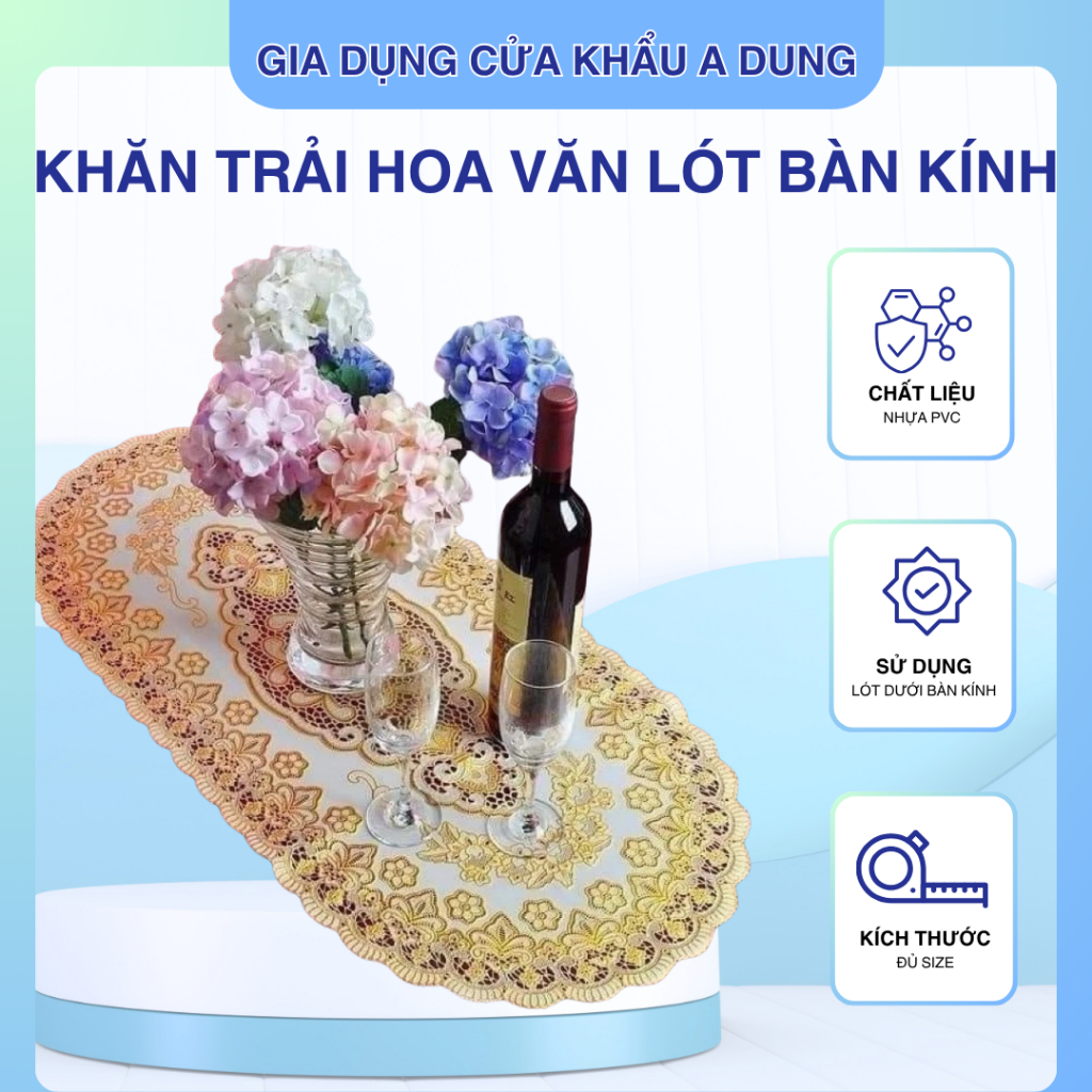 Khăn Trải Lót Bàn Kính Hoa Văn Nhựa Ren Dập Nổi Sang Trọng Trang Trí Nhà Cửa Phòng Khách Trang Trí Tết