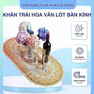 Khăn Trải Lót Bàn Kính Hoa Văn Nhựa Ren Dập Nổi Sang Trọng Trang Trí Nhà Cửa Phòng Khách Trang Trí Tết