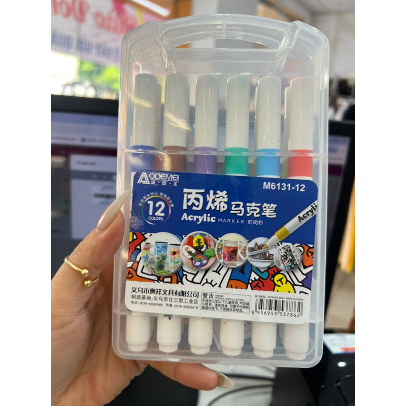 Bộ 18 Bút Màu Acrylic Marker Cao Cấp Màu Sắc Tươi Sáng