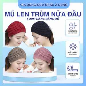 Mũ Len Nữ Băng Đô Giữ Ấm Mùa Đông Trùm Nửa Đầu – Thời Trang & Tiện Dụng