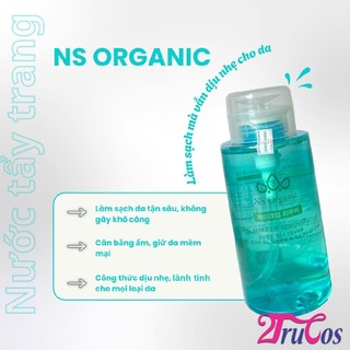Nước Tẩy Trang NS ORGANIC Make Up Remover 300ml (Vita B5, rau má, làm sạch sâu, dưỡng ẩm da) 2Trucos