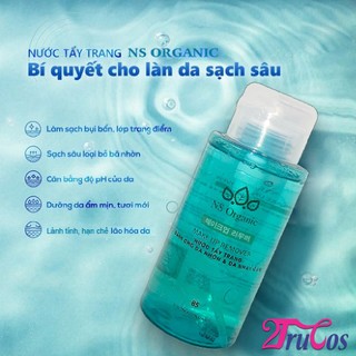 Nước Tẩy Trang NS ORGANIC Make Up Remover 300ml (Vita B5, rau má, làm sạch sâu, dưỡng ẩm da) 2Trucos