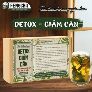 Trà detox giảm cân nguyên vị hỗ trợ detox toàn thân, làm mềm và đào thải mỡ, đẹp dáng, đẹp da 30 gói