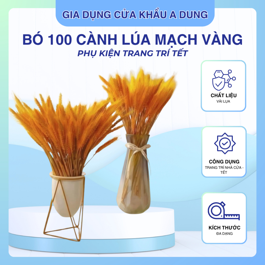 Bó 100 Cành Lúa Mạch Vàng Decor Trang Trí Nhà Cửa Sang Trọng Thanh Lịch Trang Trí Tết Cắm Hoa
