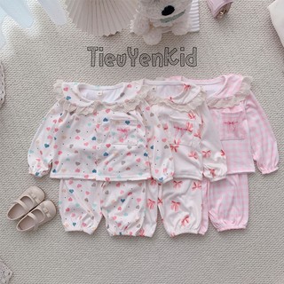 Quần áo trẻ em, Pijama bé gái vải zip lông dày 9-25kg S2080 Tiểu Yến KID