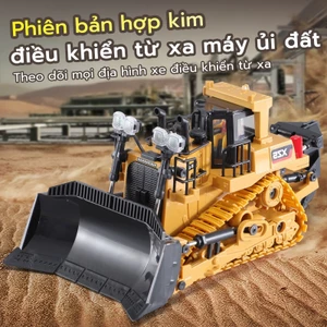 Máy xúc hợp kim 9 kênh, xe xây dựng đồ chơi điều khiển từ xa，Xe được trang bị pin sạc, âm thanh động cơ và đèn pha.