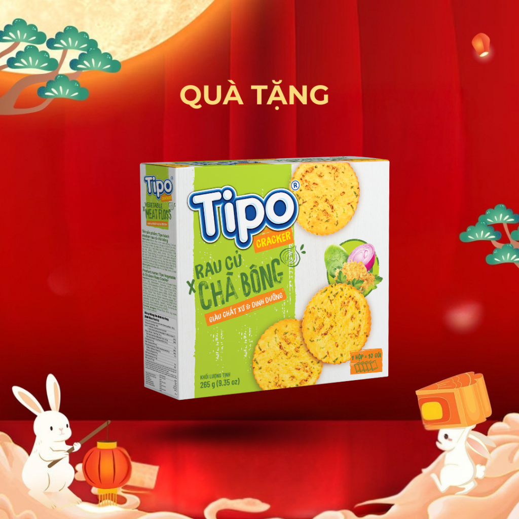 (QUÀ TẶNG KHÔNG BÁN) Bánh quy rau củ chà bông Tipo 265g Hữu Nghị ...