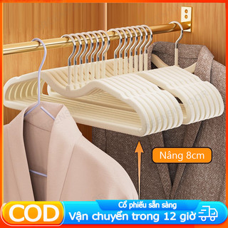 Bộ 50 Móc Treo Áo Bọc Nhung GREENSINDOOR Xoay 360 Chống Trượt, Chống Nhăn, Không Để Lại Dấu Vết