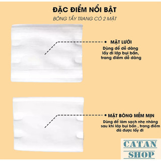Bông Tẩy Trang HATSU Natural Cotton Pad Cao Cấp Siêu Mềm 2 Mặt 3 Lớp, Không Bết Xơ, Thấm Hút Tốt