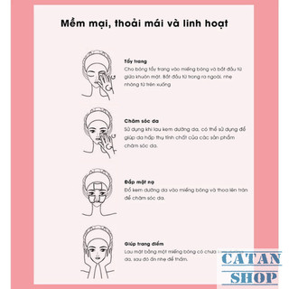 Bông Tẩy Trang HATSU Natural Cotton Pad Cao Cấp Siêu Mềm 2 Mặt 3 Lớp, Không Bết Xơ, Thấm Hút Tốt
