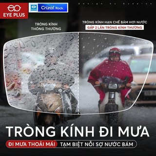 Tròng Kính Giảm Bám Đọng Nước  Cận Loạn Eye Plus Hoya 1.55 Chính Hãng Phản Quang Hạn Chế Chống Bám Vân Tay