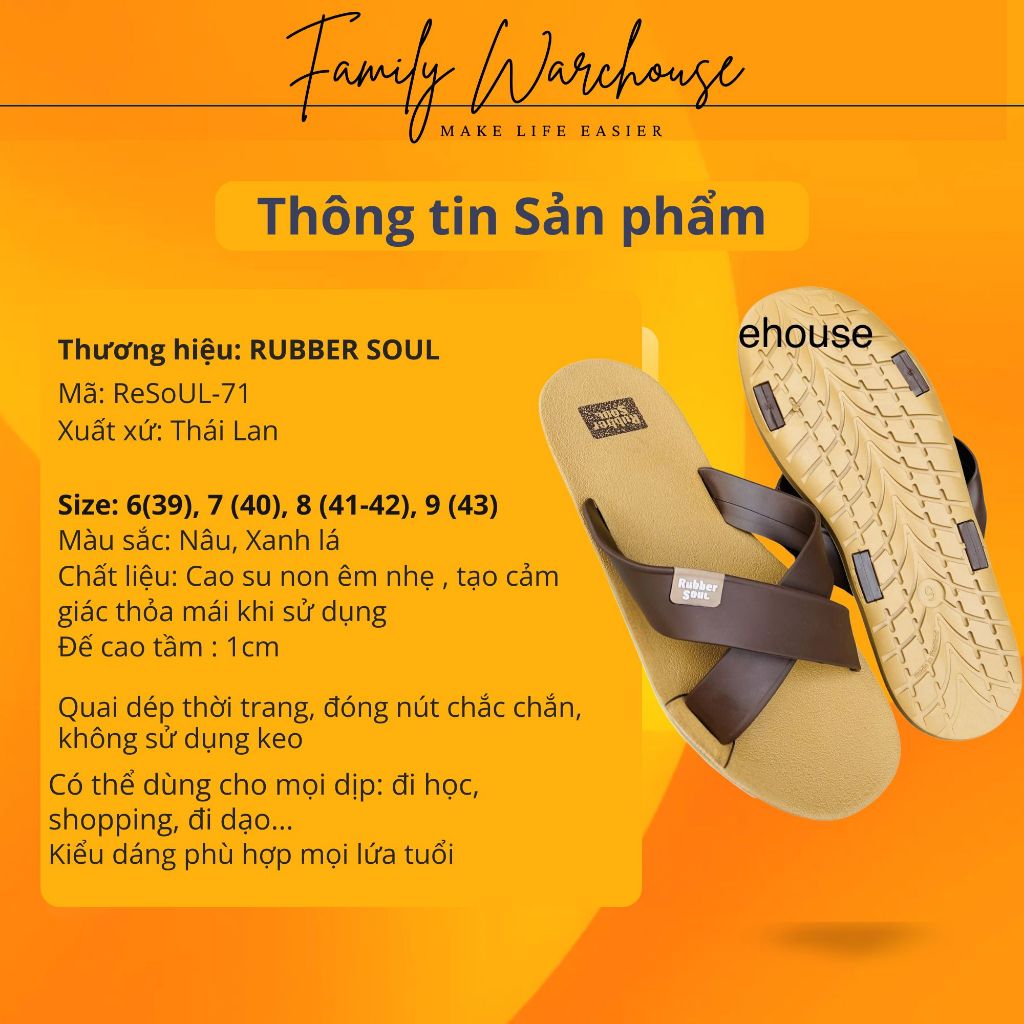 Dép nam xỏ ngón Thái Lan Rubber Soul  ReSoul-71  chính hãng hỗ trợ đổi trả hàng nếu không vừa | BigBuy360 - bigbuy360.vn