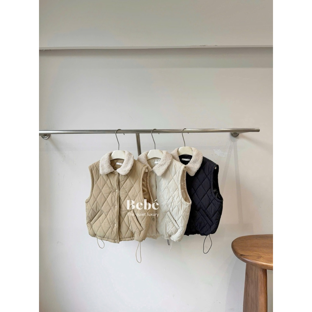 [𝐒𝐮𝐙𝐲] Áo Gile Phao Cổ Lông ID QCCC (48-55kg)