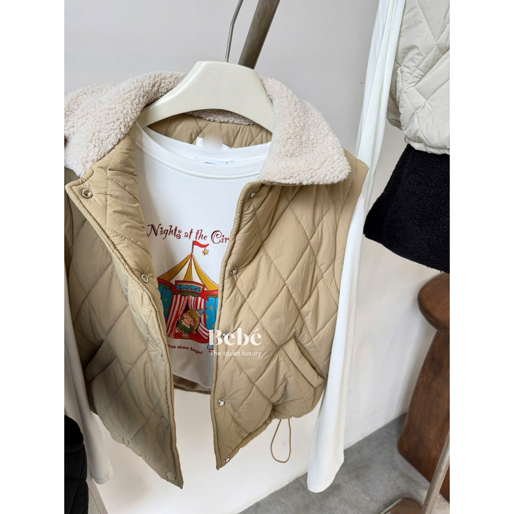 [𝐒𝐮𝐙𝐲] Áo Gile Phao Cổ Lông ID QCCC (48-55kg)