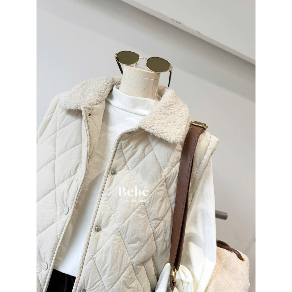 [𝐒𝐮𝐙𝐲] Áo Gile Phao Cổ Lông ID QCCC (48-55kg)