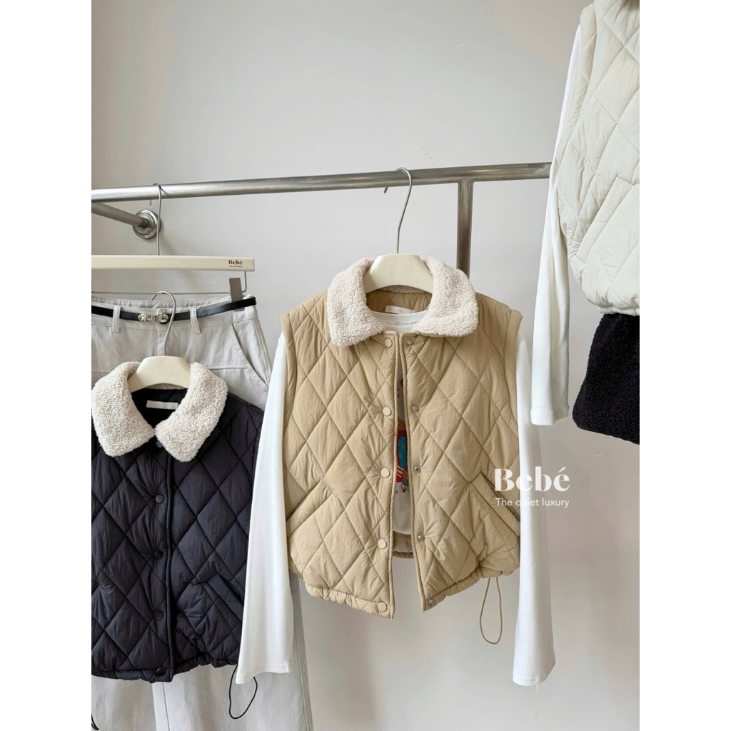 [𝐒𝐮𝐙𝐲] Áo Gile Phao Cổ Lông ID QCCC (48-55kg)