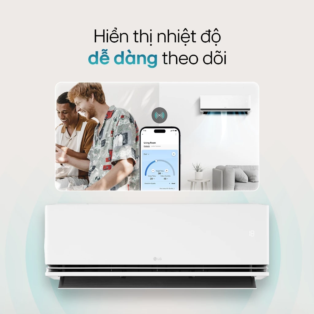 [Chỉ giao miền Bắc] IDH12M1 - Điều hòa LG DUALCOOL™Inverter AI Air 2 chiều 12.000 BTU (1.5HP) IDH12M1
