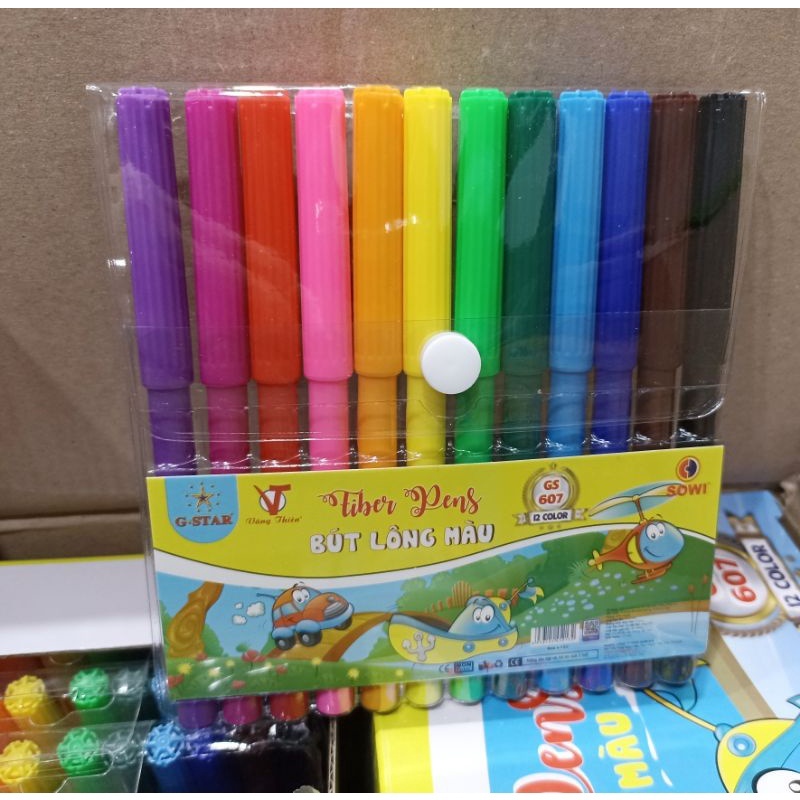 Bút lông màu 12 màu G-Star cho bé tô vẽ sáng tạo