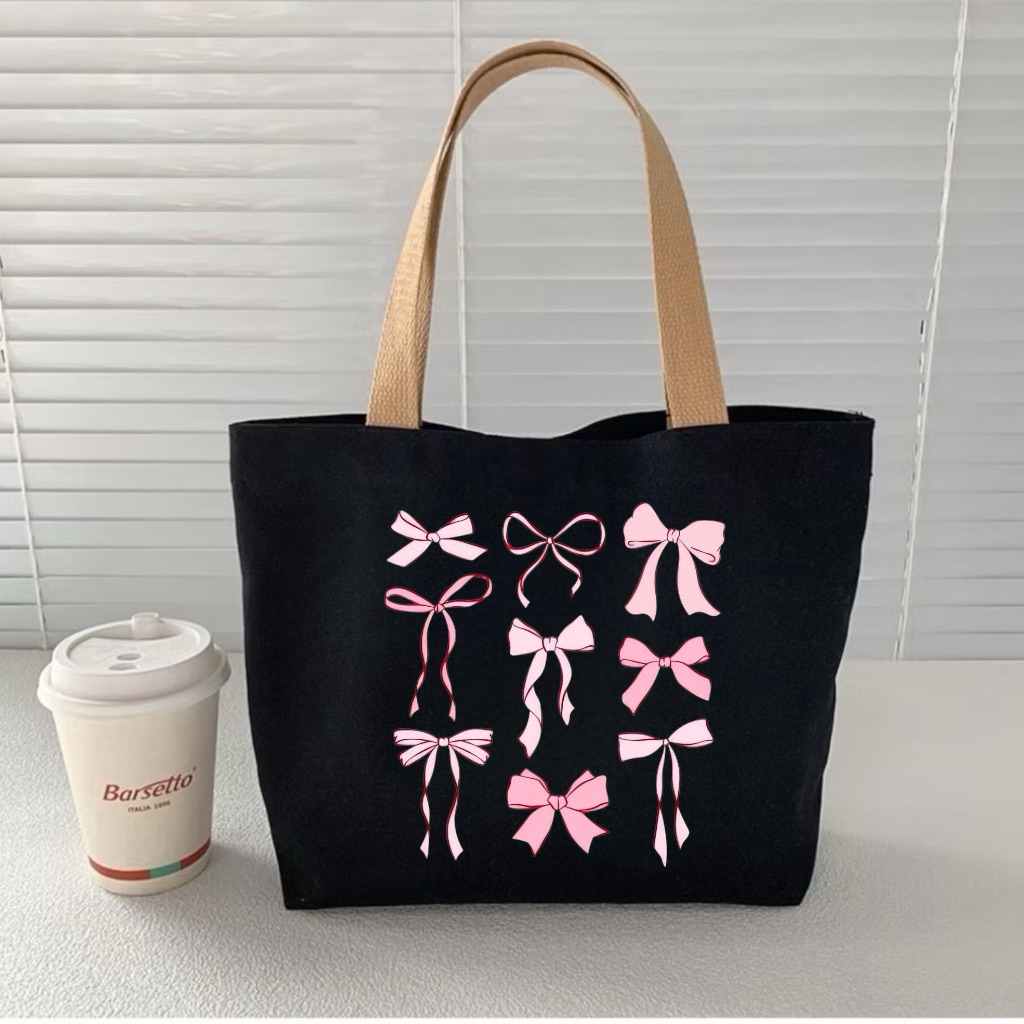 túi tote vải bố đựng đồ đi làm, đựng đồ bỉm sữa có khoá kéo vải bố chống nước tote gấu | BigBuy360 - bigbuy360.vn