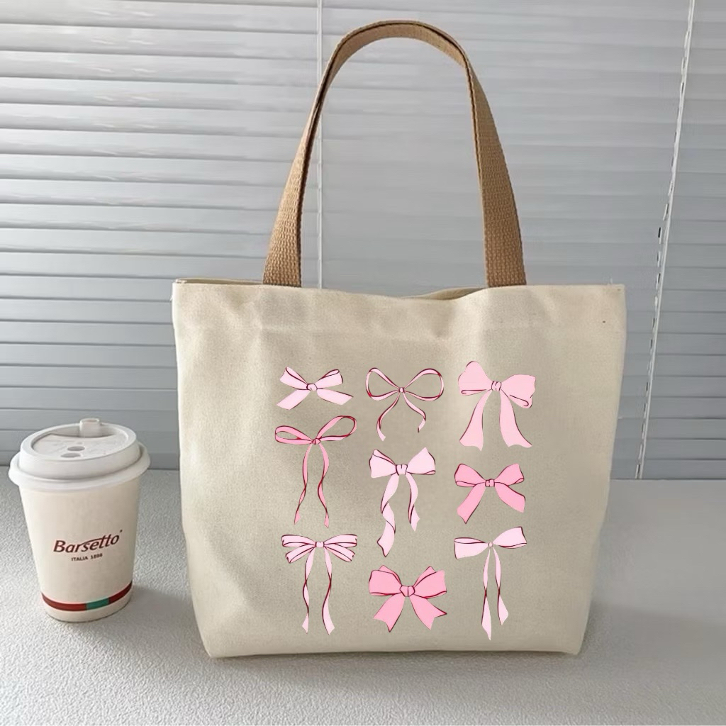 túi tote vải bố đựng đồ đi làm, đựng đồ bỉm sữa có khoá kéo vải bố chống nước tote gấu | BigBuy360 - bigbuy360.vn
