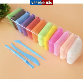 Đất nặn siêu nhẹ tự khô 12/24/36 màu an toàn nặn hình đáng yêu siêu nhẹ an toàn cho bé, không mùi.