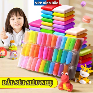 Đất Nặn Tự Khô, Siêu Nhẹ Gồm 3 Loại 12/24/36 Hình Đáng Yêu An Toàn Cho Bé Không Mùi, Không Đọc Hại.