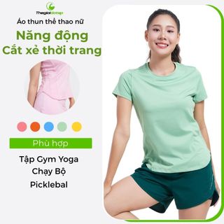 Áo Thể Thao Nữ Athletic ICADO HT101 Chất Vải Mềm Mại Thấm Hút Mồ Hôi Tốt Pickleball thegioidotap