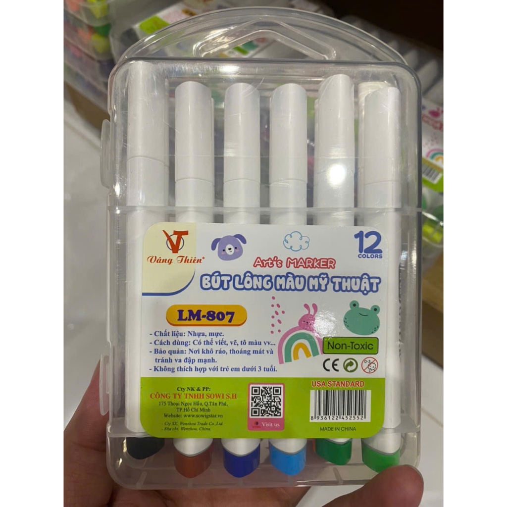 Bộ 18 Bút Màu Acrylic Marker Cao Cấp Màu Sắc Tươi Sáng