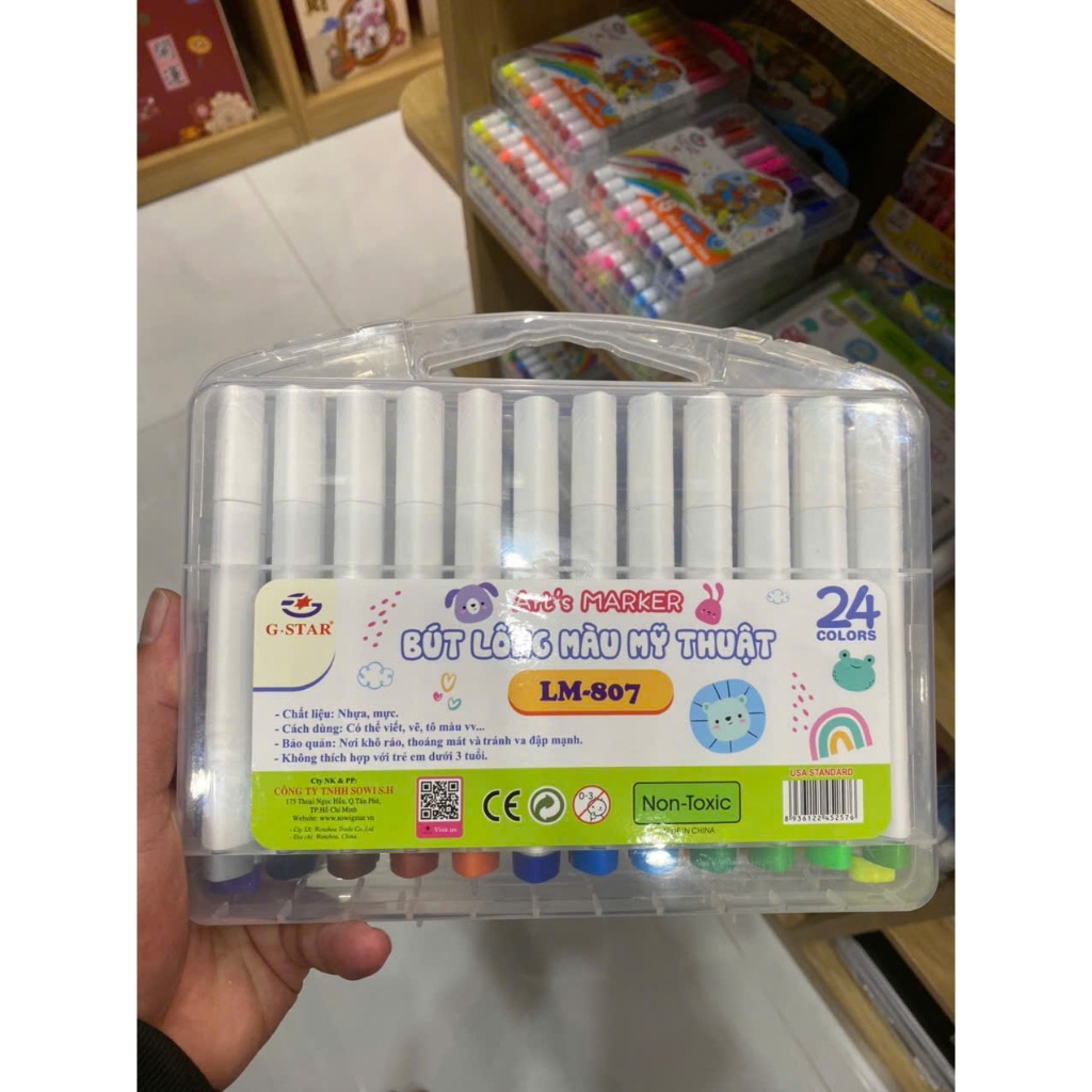 Bộ 18 Bút Màu Acrylic Marker Cao Cấp Màu Sắc Tươi Sáng